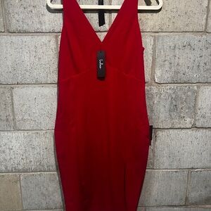 Lulu's Vibrant Red Bodycon Dress